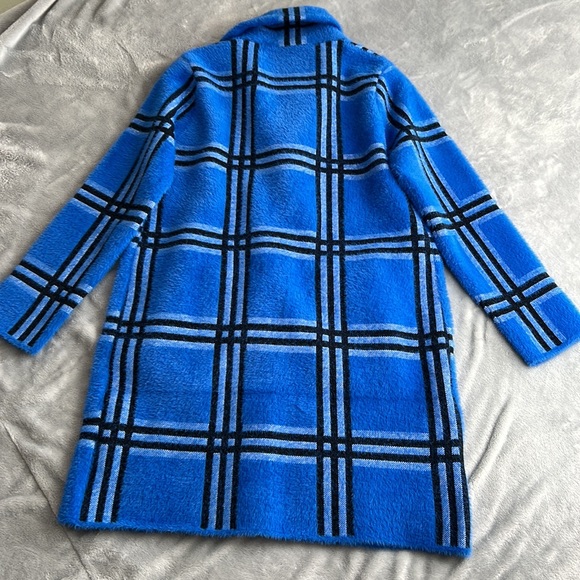 🎯NWT NVLT Coatigan Jacket Blue Black Size Small - Picture 11 of 16